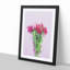 A Bunch of Pink Tulips in Abstract - Picture Frame Graphic Art Print-55629485-55629494