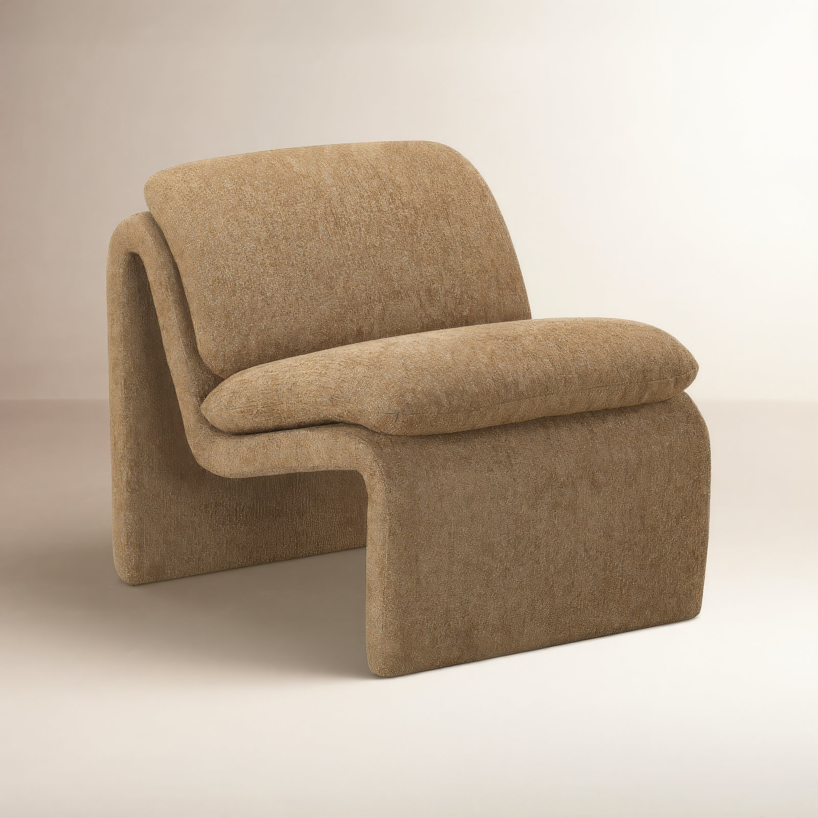 Piara Upholstered Accent Chair, Light Brown