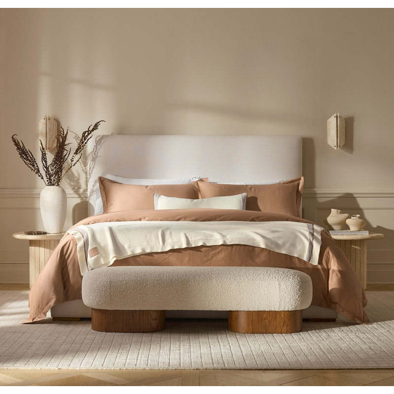 Court Knitted Throw Blanket, Cream
