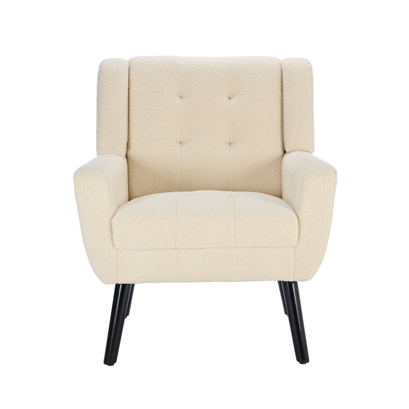 Chaise de chambre à coucher avec pattes noires pour l'intérieur et la maison