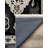 Zeira Collection Digital Print Cotton-Polyester Black Moroccan Rug-905546089
