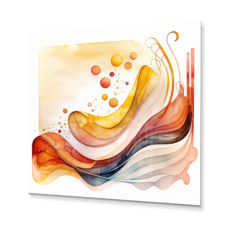 Dessein Modern Abstract Wall Decor on Metal, 16" H x 16" W x 1" D