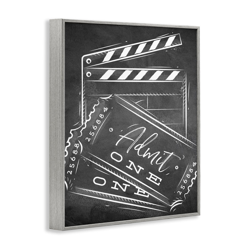 «Admit One Movie Billet», estampe numérique, conception de Kim Allen, Estampe numérique Farmhouse, H 30 po x l 24 po