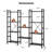 4 Tier Triple Wide Bookshelf with Metal Frame, Open Display Bookcase for Living Room, Bedroom, Home Office-919659650