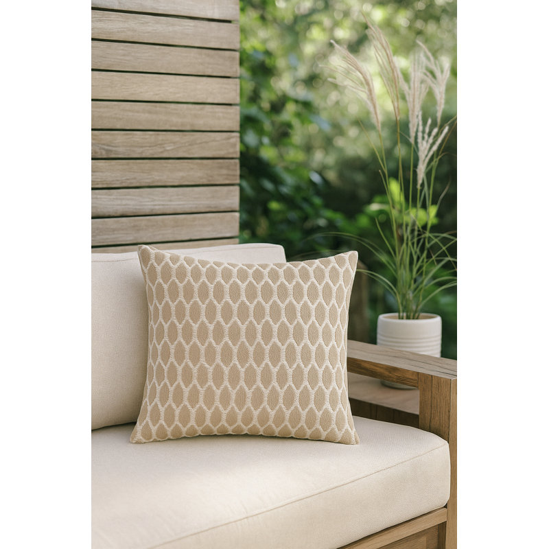 Rustic Beige Shore Net Indoor Outdoor Pillow 14x20, Square 24", Pillow Cover Only - No Insert