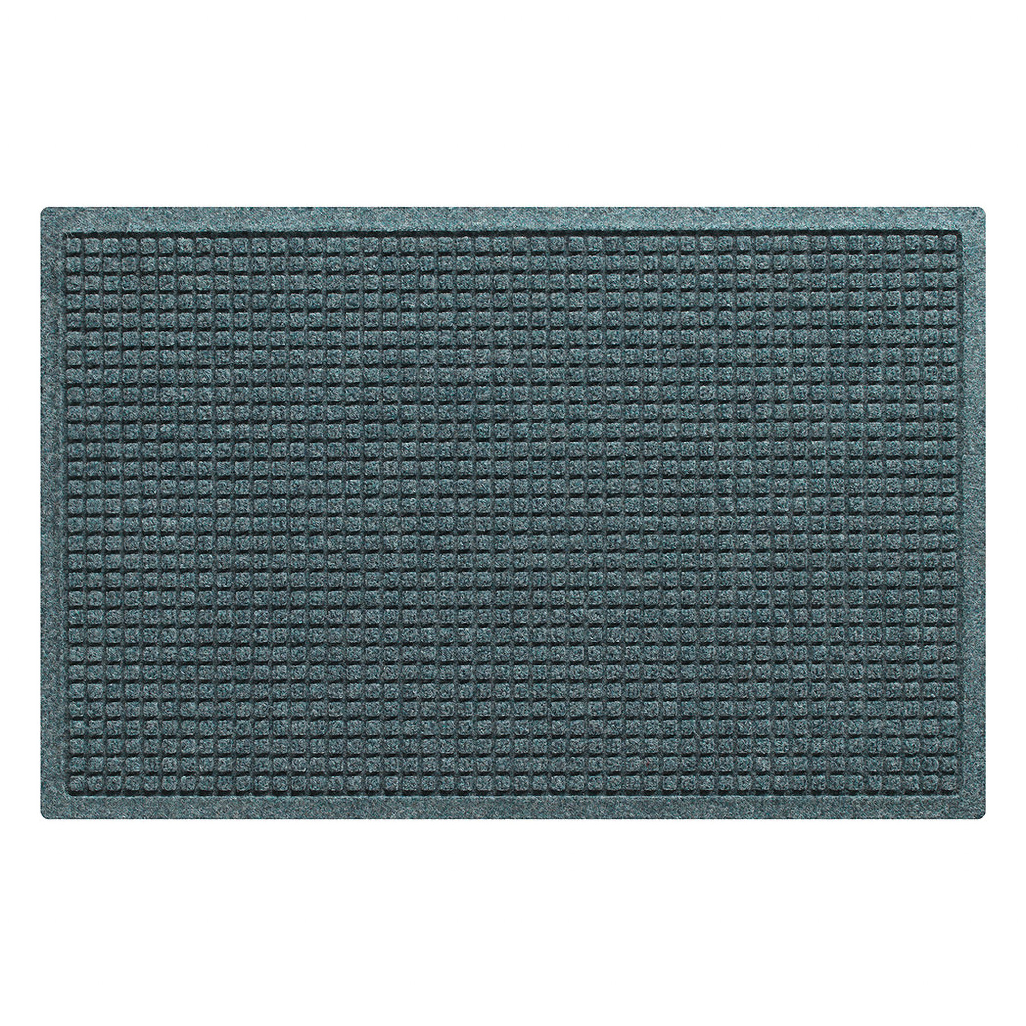 WaterHog Squares Indoor Outdoor Door Mat, Rectangle 2' x 3', Bluestone