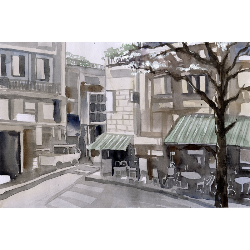Painted Brown Street, H 32 po x l 48 po