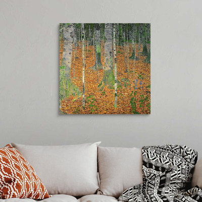 «The Birch Wood, 1903» par Gustav Klimt, reproduction sur toile