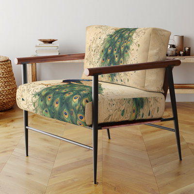 Chaise d'appoint Peacock - Fauteuil Aristocratic Peacock Portrait