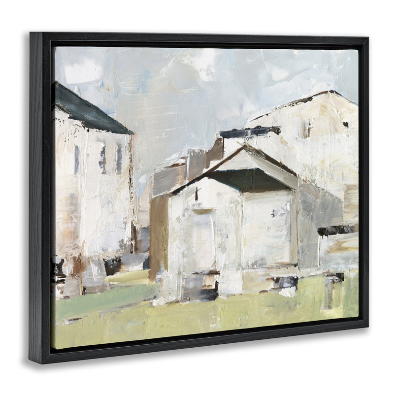 "Brossé ferme", art mural encadré flottant par Ethan Harper, Noir, noir, noir, noir, H 17 po x l 21 po