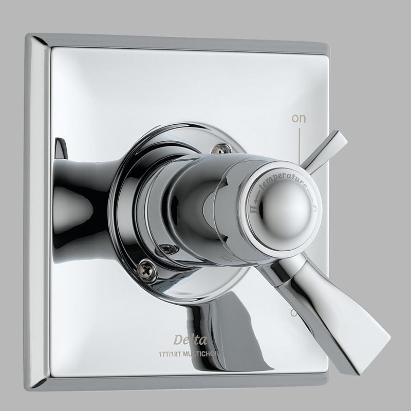Robinet thermostatique pour baignoire et douche Dryden, Chrome