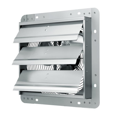 12-Inch High-Speed Shutter Exhaust Fan - 1000 CFM Aluminum Wall Mount Attic Ventilation for Greenhouses, Garages & Sheds