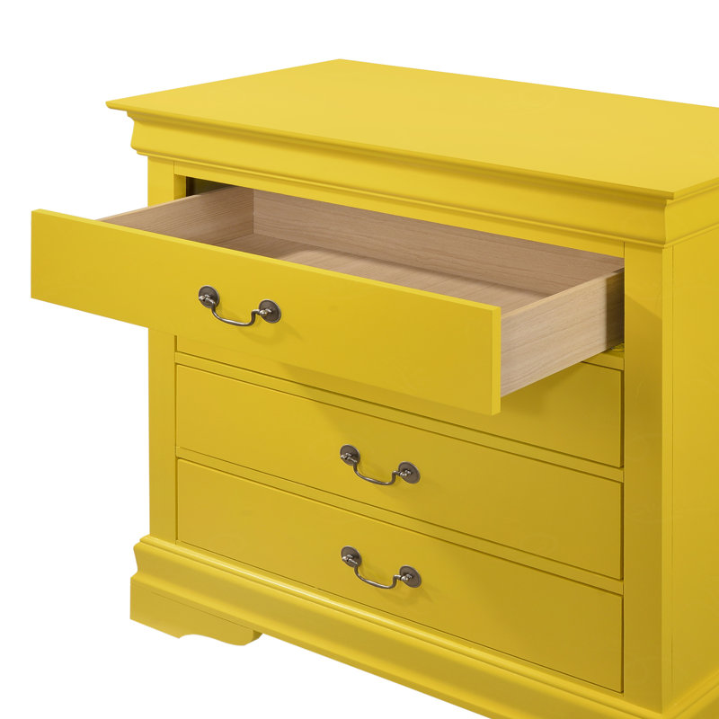 Commode 4 tiroirs Phillipe G3102-BC, Jaune
