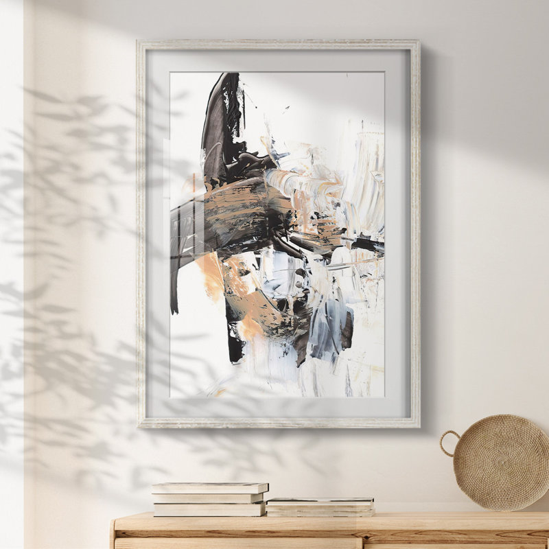 Ruckus I - impression encadrée, H 19,5 po x l 16,5 po, Blanc