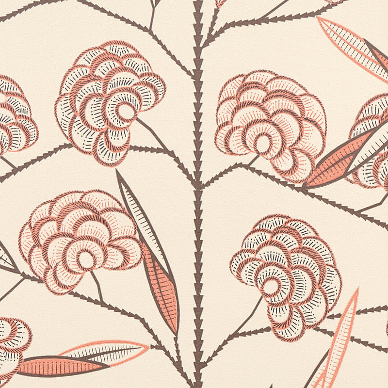 Schumacher x Neisha Crosland Jacob'S Tree Wallpaper, Old Rose