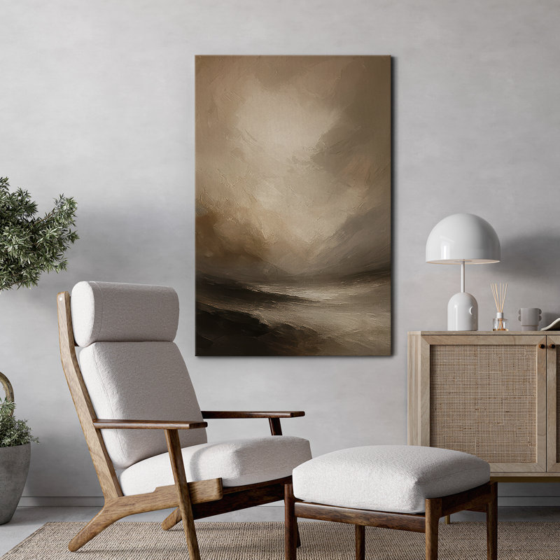 Toile, art mural abstrait, paysage, impression de décor de salon, H 36 po x l 24 po, Toile tendue, Sans cadre