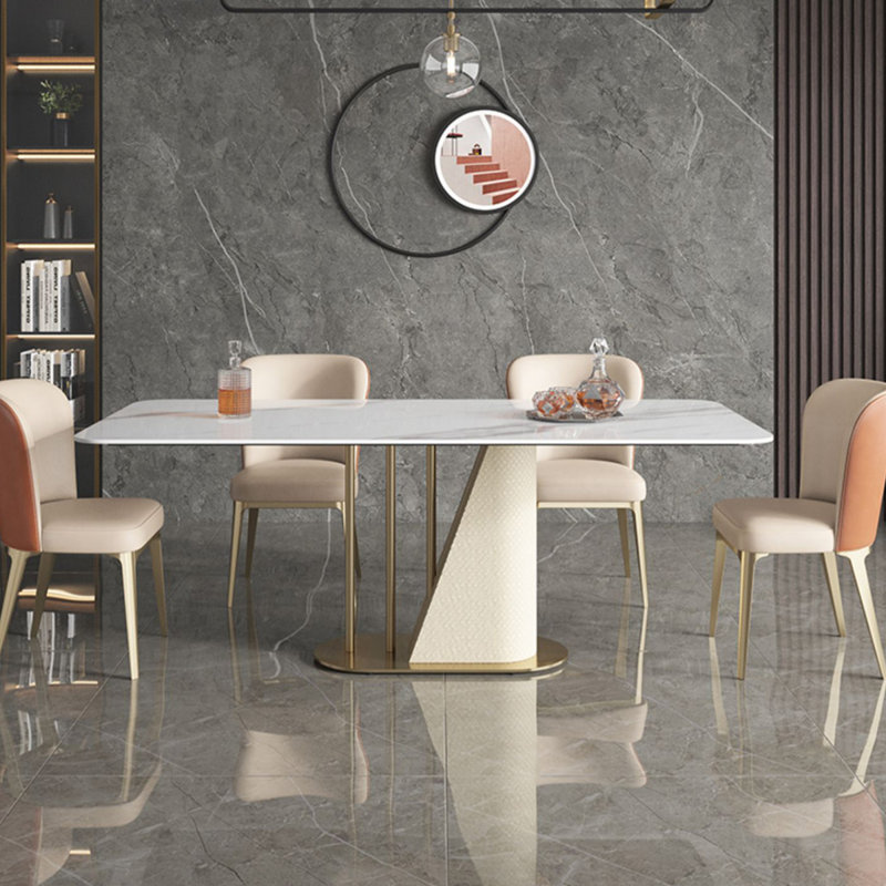 Modern simple rectangular household dining table, 29.52"H x 62.99"L x 31.49"W