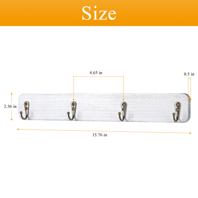 16 crochets de 16 po de largeur, Blanc