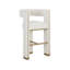 Upholstered Stool with Solid Wood Frame-1517964722