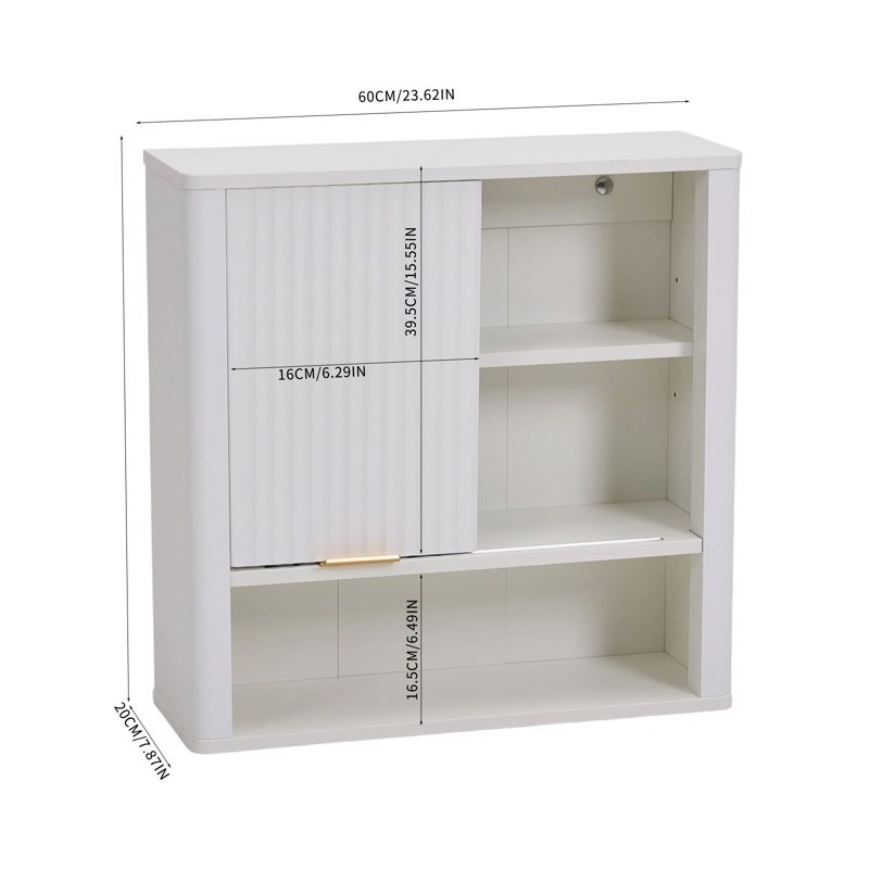 Wall Mounted Required Bathroom Cabinet, White