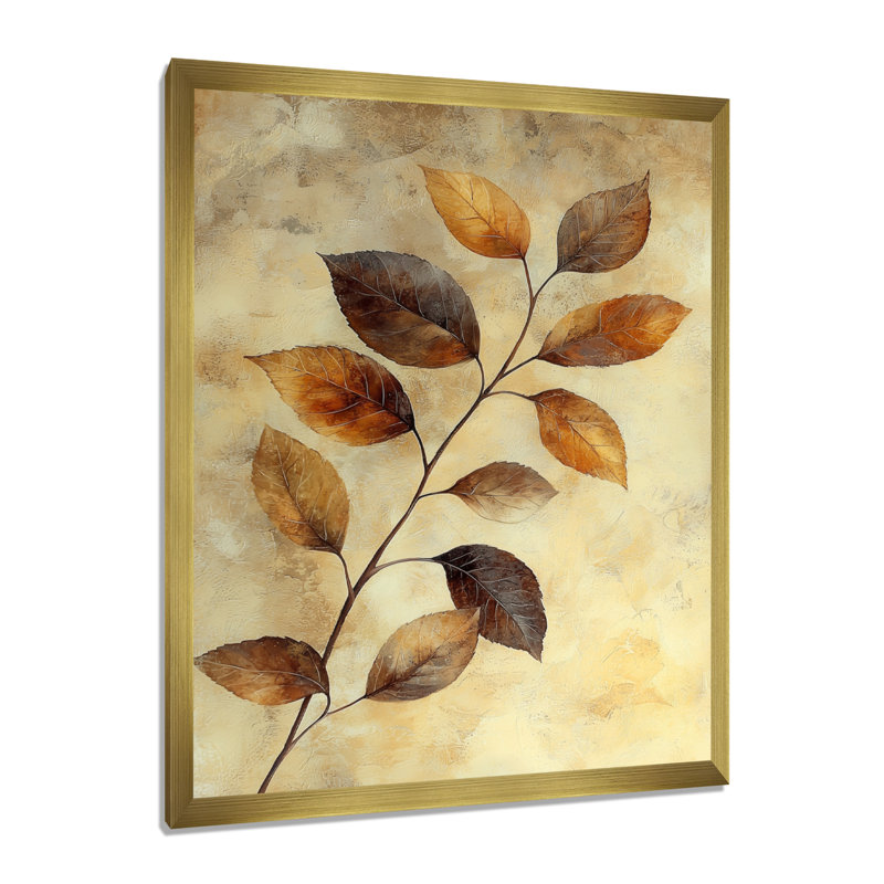 Tyra - art mural floral sur toile, 40" H x 30" W, Reproduction encadrée d'une seule photo, Gold