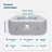 RELXTIME Inflatable Hot Tub 4-6 Person, Blow Up Spa Square Portable Outdoor Hottub, 130 Soothing Bubble Air Jets, Cover, 2 Filter Cartridges, Grey
