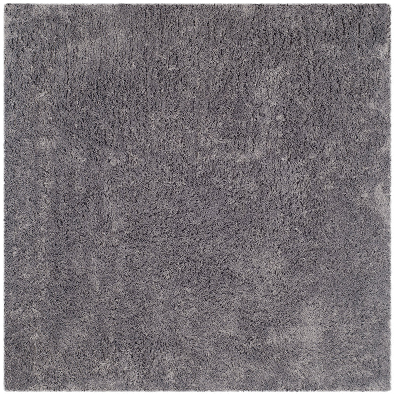 Assar Handmade Tufted Gray Area Rug, Square 9'