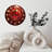 Clock Numbers Molten Red Gold Face