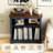 Large Farmhouse Record Player Stand With Vinyl Storage, Turntable Cabinet-2018599118