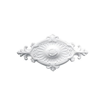 Médaillon de plafond en polyuréthane à feuilles 23-3 / 4 po x 12-1 / 4 po x 1-3 / 4 po