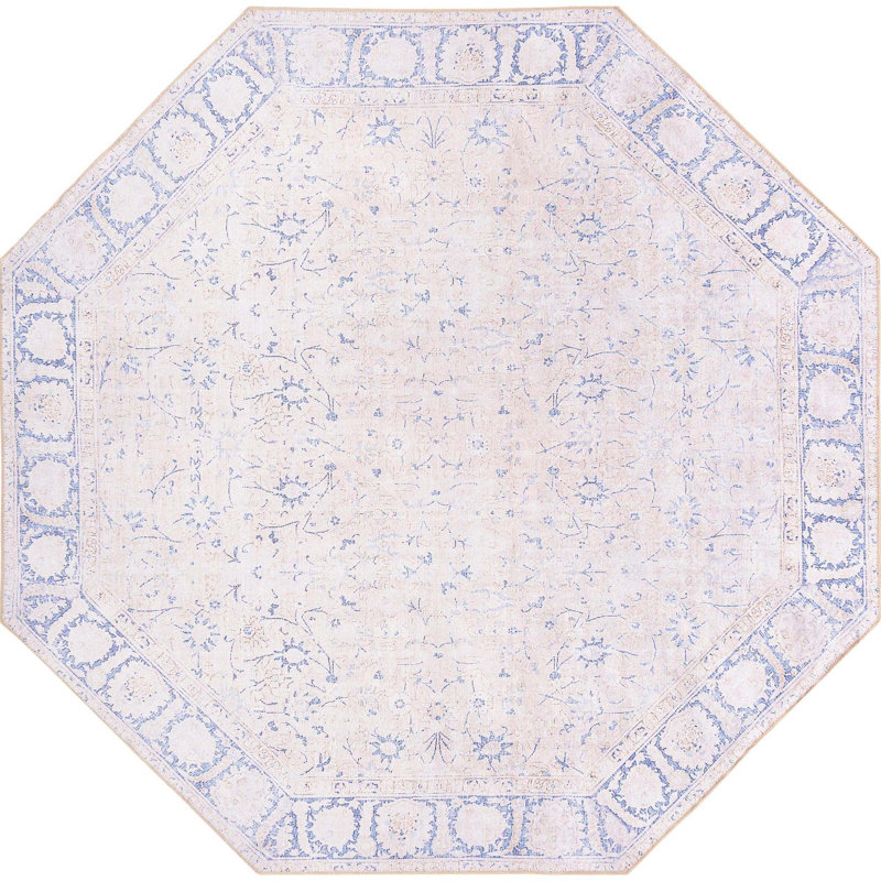 Sixtine Chenille Oriental Indoor Rug, Octagon 7'6" x 7'6"
