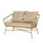 Raynette 48'' Wide Straight Iron Loveseat with Cushions