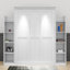 Lit escamotable double avec lumières DEL et tablettes