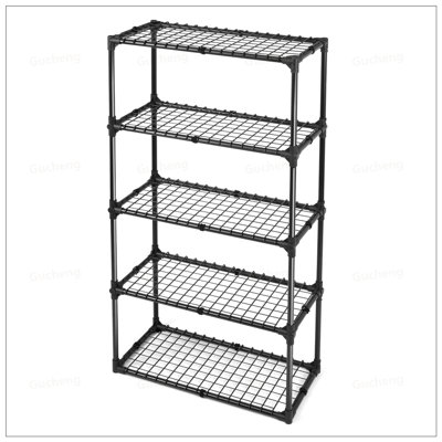 Support à 5 tablettes pour un rangement organisé, durable et peu encombrant, parfait pour la maison et le bureau.