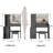 Large Size Left Bedside Cabinet Vanity Table+Cushioned Stool-1522343815