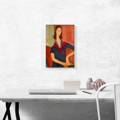 " Young Woman With Scarf 1919 " by Amedeo Modigliani Painting Print