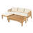 Uriel Solid Acacia Wood Conversation Set with Cushions