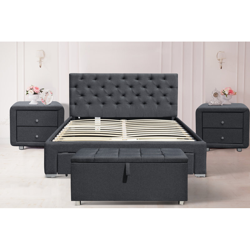 Addilynn Upholstered Storage Bed, Double (4'6)