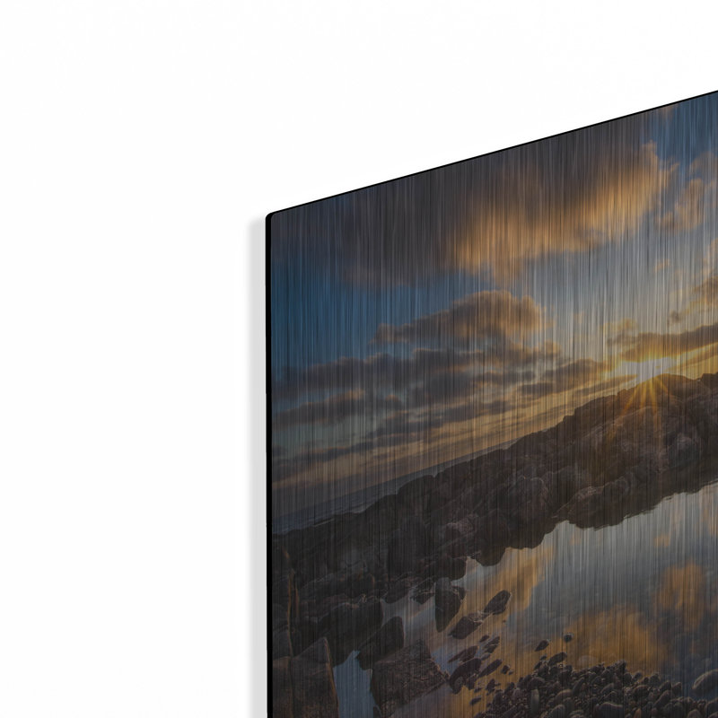 Art mural en métal Winston Porter «Cohasset Mirror» par Patrick Zephyr, H 12 po x l 12 po