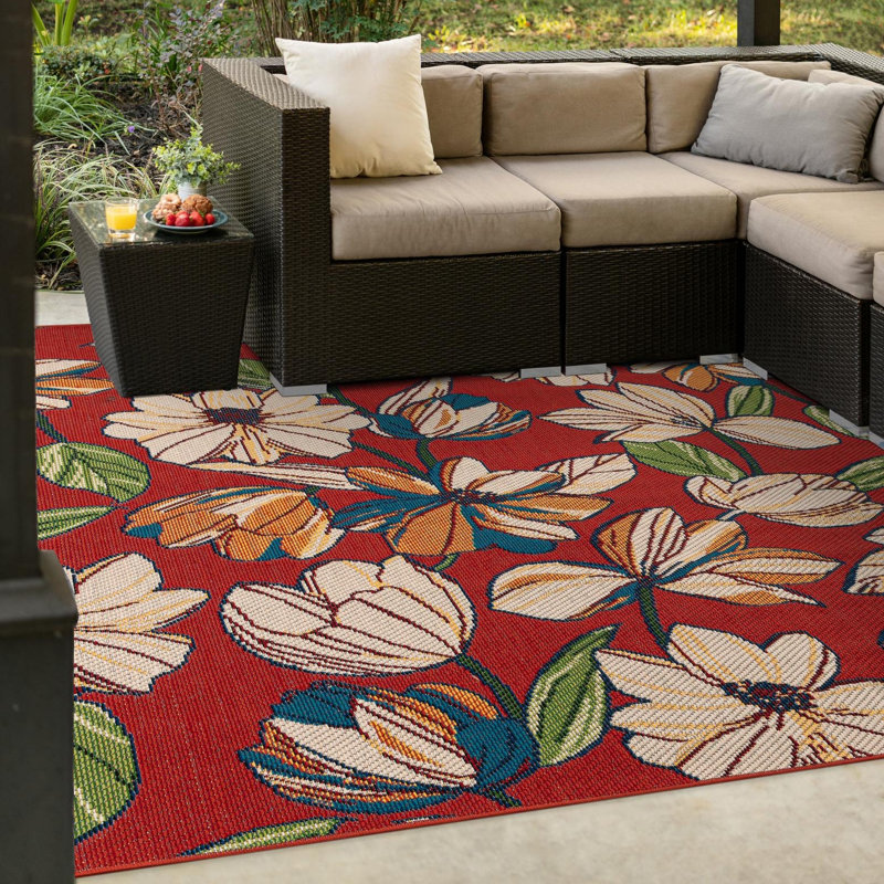 Tapis intérieur / extérieur Camalu Marlenia, Carré 7 pi 10 po