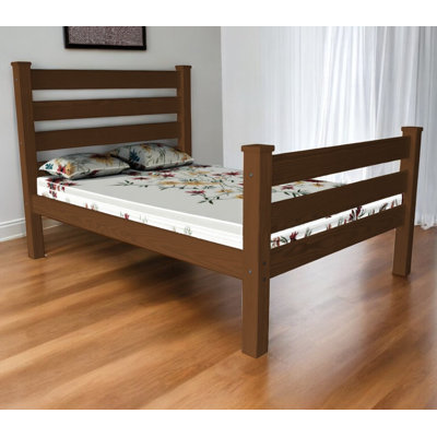 Brown Solid Wood Full Bed Frame