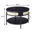 Table basse ronde avec tablette inférieure