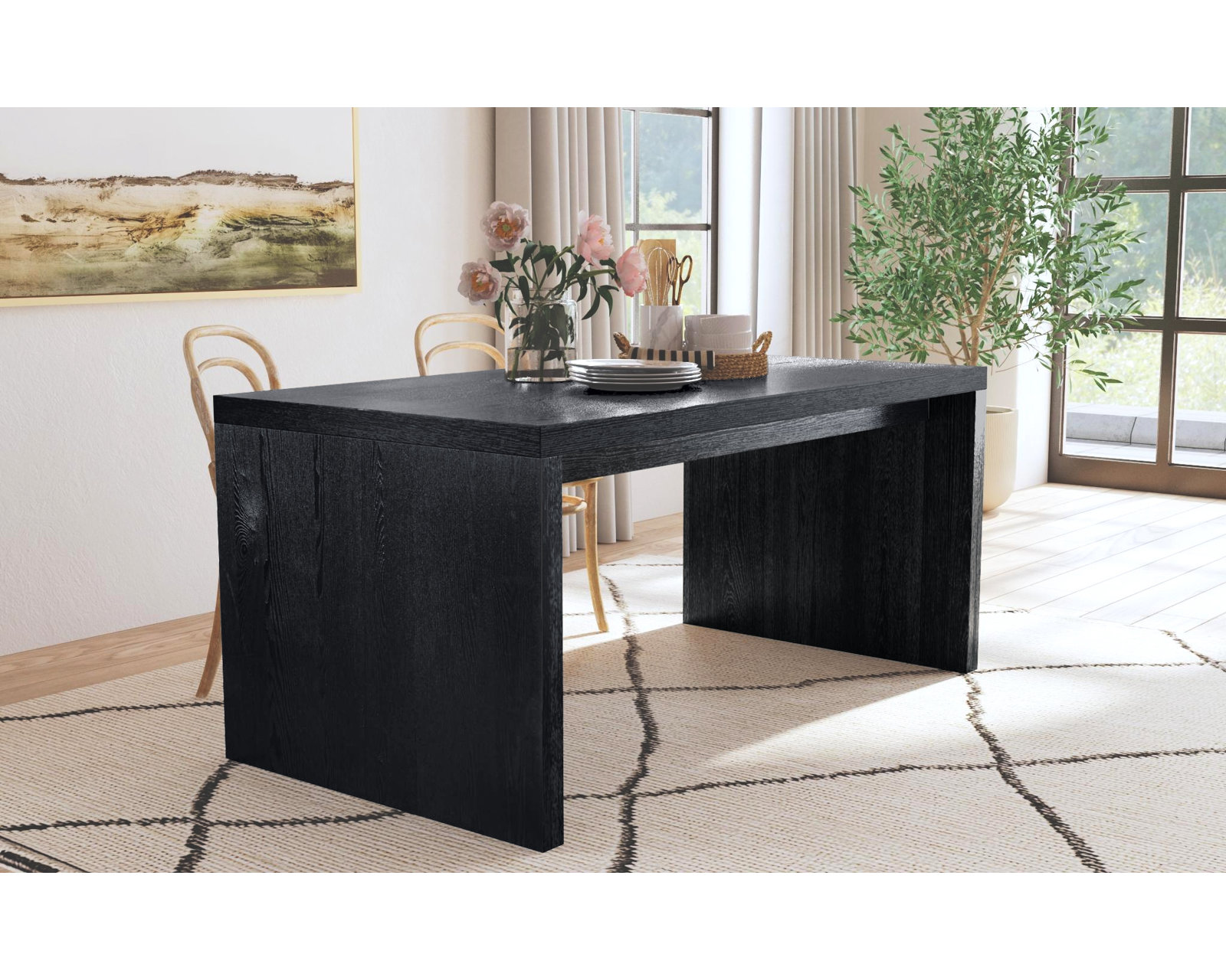 Gabler 34" Dining Table, Black