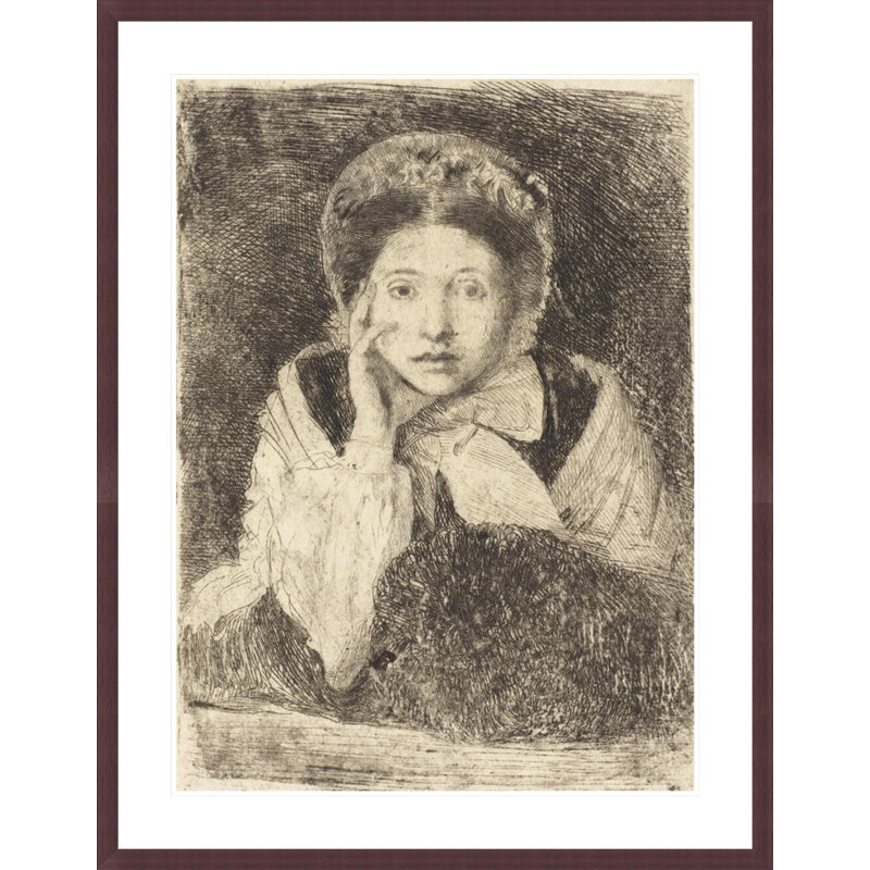 Marguerite De Gas the Artist's Sister par Edgar Degas, impression giclée encadrée, H 41,5 po x l 32,24 po