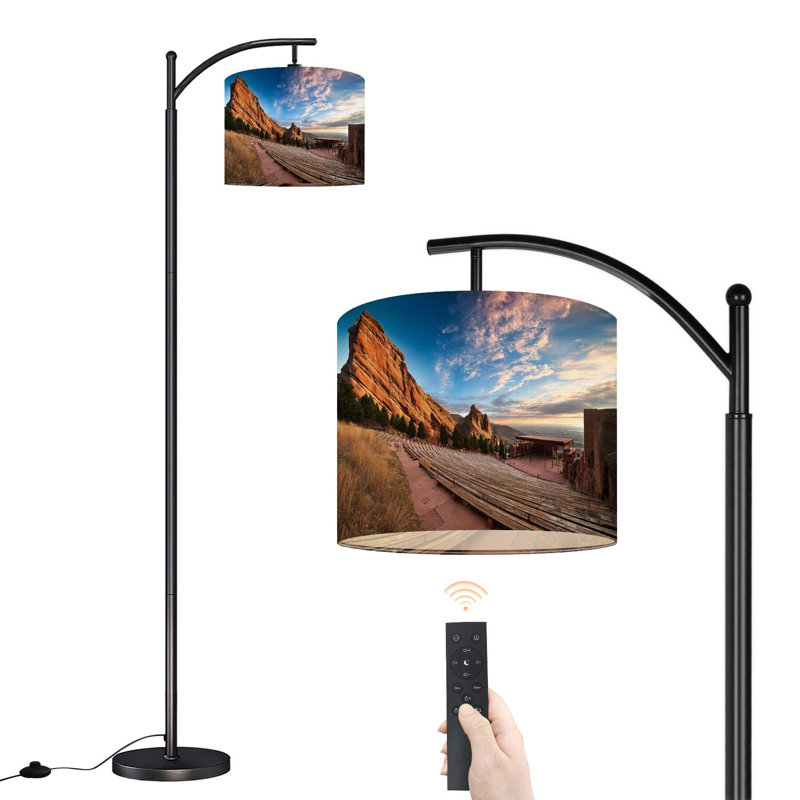 Lampe sur pied à arc avec abat-jour réglable Red Rocks Sunrise Denver