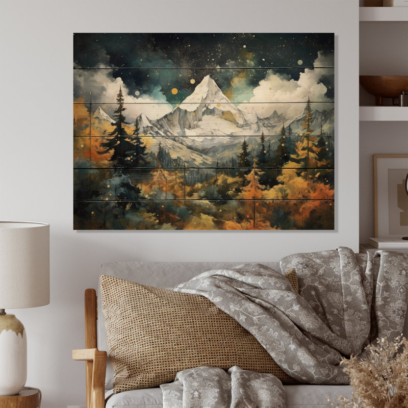 Simplicité scandinave I sur bois, H 10 po x l 20 po x P 0,78 po
