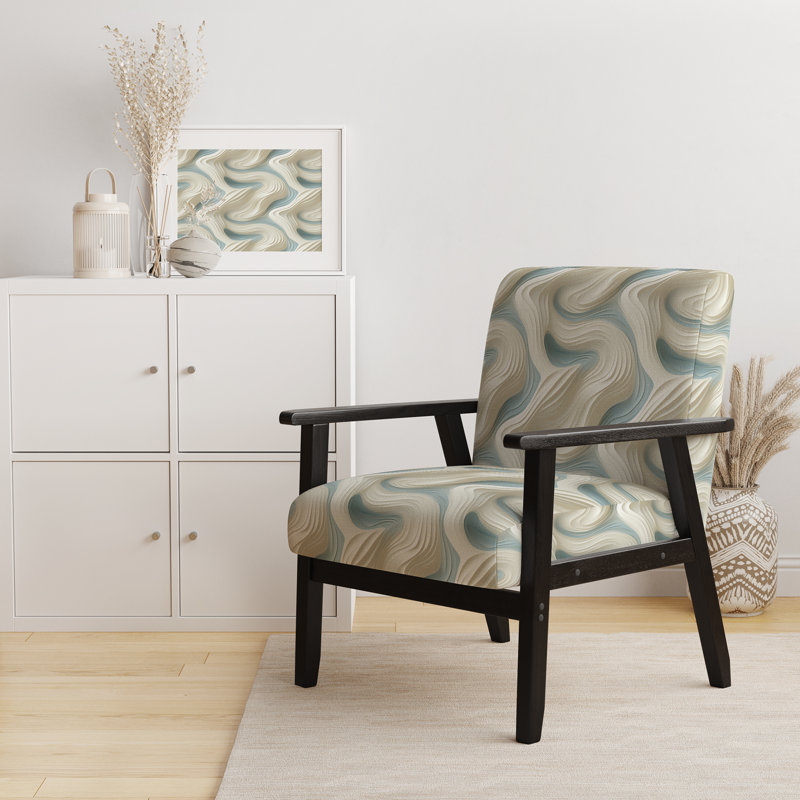 Sculptural Simplicity - Fauteuil rembourré contemporain, fauteuil d'appoint beige
