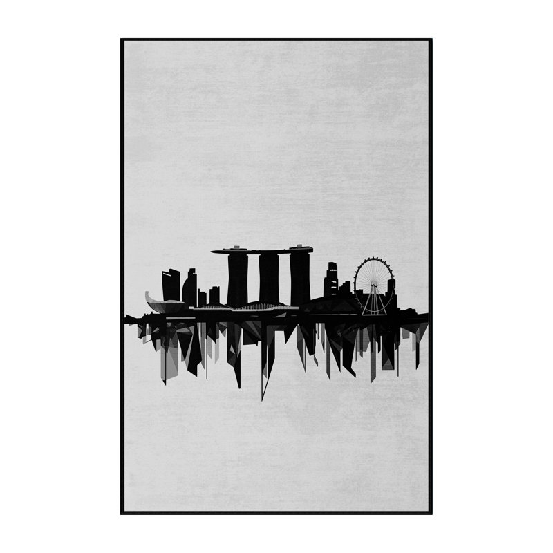Tapis gris moelleux doux et moelleux Shaler, 3 X 5