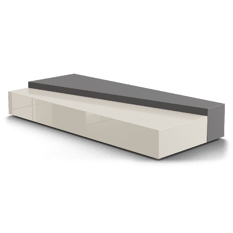 Table basse Ayobola, Gris mouette foncé / gris château