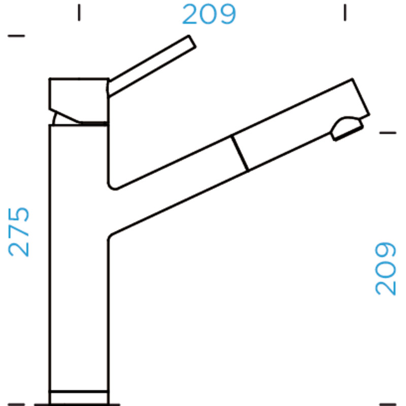 Schock Single Lever Monobloc Tap, Black